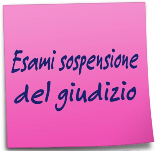 Esami sospensione del giudizio